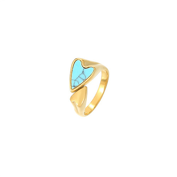 PandaHall Synthetic Turquoise Heart Open Cuff Ring, Real 18K Gold Plated Titanium Steel Ring, Turquoise, 20.4mm Synthetic Turquoise Heart..., Green
PandaHall Synthetic Turquoise Heart Open Cuff Ring, Real 18K Gold Plated Titanium Steel Ring, Turquoise, 20.4mm Synthetic Turquoise Heart..., Green
