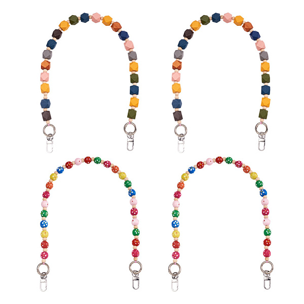 PandaHall Beadthoven 4Pcs 2 Style Bag Handles, with Polygon Natural Wood Beads, Platinum Alloy Spring Gate Rings & Swivel Clasps, for Bag..., Multicolor
PandaHall Beadthoven 4Pcs 2 Style Bag Handles, with Polygon Natural Wood Beads, Platinum Alloy Spring Gate Rings & Swivel Clasps, for Bag..., Multicolor