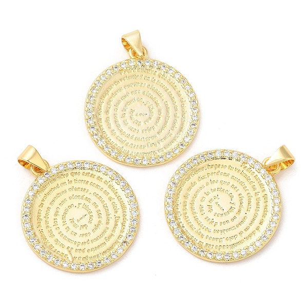 PandaHall Brass with Cubic Zirconia Pendants, Long-Lasting Plated, Lead Free & Cadmium Free, Flat Round, Real 18K Gold Plated, 25x22x1.5mm..., Clear
PandaHall Brass with Cubic Zirconia Pendants, Long-Lasting Plated, Lead Free & Cadmium Free, Flat Round, Real 18K Gold Plated, 25x22x1.5mm..., Clear