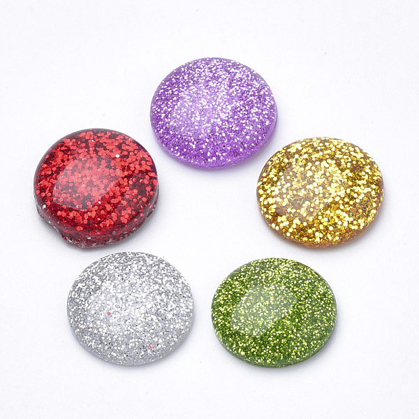 PandaHall Resin Cabochons, with Glitter Powder, Dome/Half Round, Mixed Color, 16x5mm Resin Half Round Multicolor
PandaHall Resin Cabochons, with Glitter Powder, Dome/Half Round, Mixed Color, 16x5mm Resin Half Round Multicolor