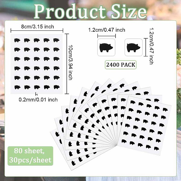 PandaHall OLYCRAFT 2400pcs Black Meal Stickers 0.5" Menu Choices Sticker Pig Pattern Meal Stickers for Place Cards Wedding Meal Indicator...
PandaHall OLYCRAFT 2400pcs Black Meal Stickers 0.5" Menu Choices Sticker Pig Pattern Meal Stickers for Place Cards Wedding Meal Indicator...