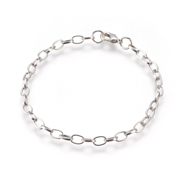 PandaHall Iron Bracelet Making, with Lobster Claw Clasps, Platinum, 8-1/8 inch(20.5cm) Iron
PandaHall Iron Bracelet Making, with Lobster Claw Clasps, Platinum, 8-1/8 inch(20.5cm) Iron