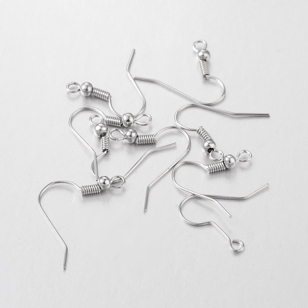 PandaHall Iron Earring Hooks, with Horizontal Loop, Platinum, 17~19x18mm, Hole: 2mm, Pin: 0.6mm Iron
PandaHall Iron Earring Hooks, with Horizontal Loop, Platinum, 17~19x18mm, Hole: 2mm, Pin: 0.6mm Iron