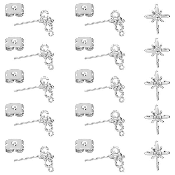 PandaHall SUPERFINDINGS 10Pcs Brass Star Earring Studs with Loop with Clear Cubic Zirconia Earring Post Stud Earrings Findings with 10Pcs...
PandaHall SUPERFINDINGS 10Pcs Brass Star Earring Studs with Loop with Clear Cubic Zirconia Earring Post Stud Earrings Findings with 10Pcs...