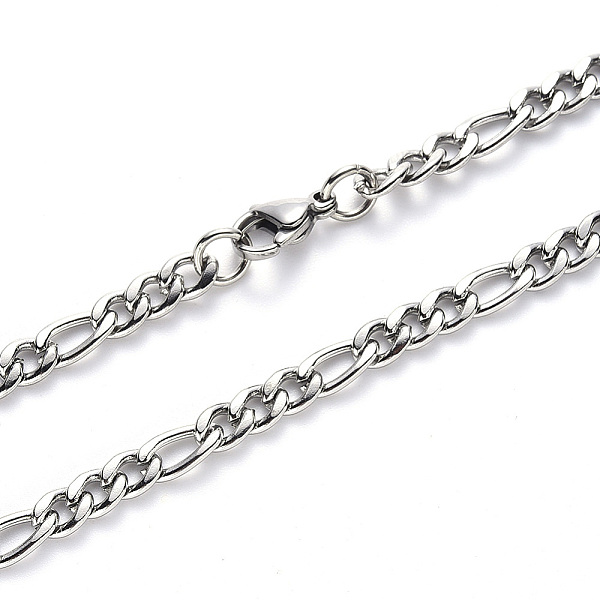 PandaHall 304 Stainless Steel Figaro Chain Necklaces, with Lobster Claw Clasp, Stainless Steel Color, Link: 8.5x4x1.2mm and 6x4.5x1.2mm...
PandaHall 304 Stainless Steel Figaro Chain Necklaces, with Lobster Claw Clasp, Stainless Steel Color, Link: 8.5x4x1.2mm and 6x4.5x1.2mm...