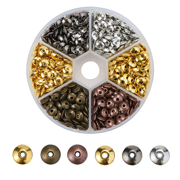 PandaHall Tibetan Style Spacer Beads, Lead Free & Cadmium Free & Nickel Free, Flat Round, Mixed Color, 6x2mm, Hole: 1.5mm, 600pcs/box Alloy...
PandaHall Tibetan Style Spacer Beads, Lead Free & Cadmium Free & Nickel Free, Flat Round, Mixed Color, 6x2mm, Hole: 1.5mm, 600pcs/box Alloy...