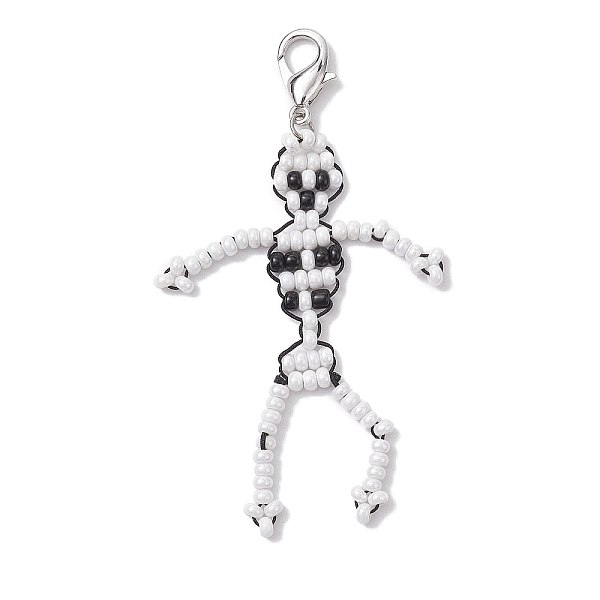 PandaHall Handmade Seed Beads Keychain Pendants Decoration, with 304 Stainless Steel Findings,Loom Pattern, Skeleton, Black, 62.5x45x3mm...
PandaHall Handmade Seed Beads Keychain Pendants Decoration, with 304 Stainless Steel Findings,Loom Pattern, Skeleton, Black, 62.5x45x3mm...