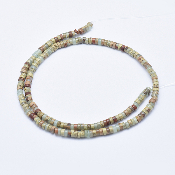 PandaHall Natural Aqua Terra Jasper Beads Strands, Heishi Beads, Flat Round/Disc, 4x2~2.5mm, Hole: 0.5mm, about 180pcs/strand, 15.7 inch...
PandaHall Natural Aqua Terra Jasper Beads Strands, Heishi Beads, Flat Round/Disc, 4x2~2.5mm, Hole: 0.5mm, about 180pcs/strand, 15.7 inch...