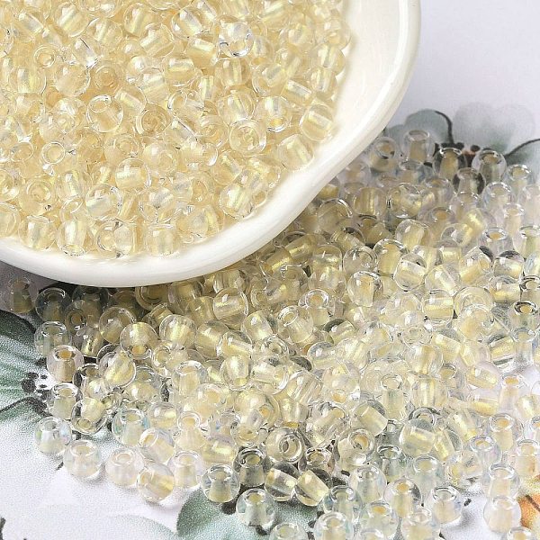 PandaHall 6/0 Transparent Colours Glass Seed Beads, Rondelle, Light Yellow, 4x3mm, Hole: 1.4mm, about 7500pcs/pound Glass Rondelle
PandaHall 6/0 Transparent Colours Glass Seed Beads, Rondelle, Light Yellow, 4x3mm, Hole: 1.4mm, about 7500pcs/pound Glass Rondelle