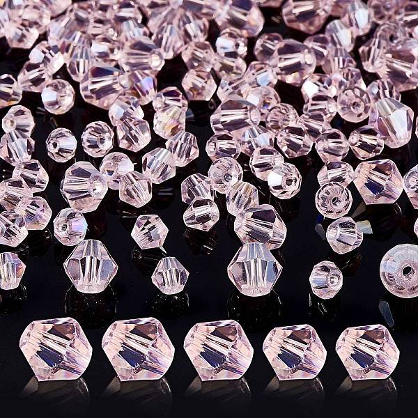 PandaHall 10 Strands 2 Style Transparent Electroplate Glass Beads Strands, AB Color Plated, Faceted, Bicone, Pink, 4~6x4~6mm, Hole: 1mm...
PandaHall 10 Strands 2 Style Transparent Electroplate Glass Beads Strands, AB Color Plated, Faceted, Bicone, Pink, 4~6x4~6mm, Hole: 1mm...