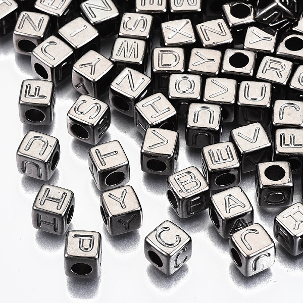 PandaHall CCB Plastic Beads, Horizontal Hole, Cube with Letter, Gunmetal, 7x7x7mm, Hole: 3.5mm Plastic Cube
PandaHall CCB Plastic Beads, Horizontal Hole, Cube with Letter, Gunmetal, 7x7x7mm, Hole: 3.5mm Plastic Cube