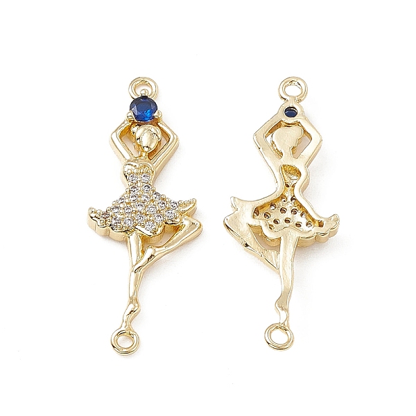 PandaHall Brass Micro Pave Clear Cubic Zirconia Connetor Charms, with Blue Glass, Dancer Links, Real 18K Gold Plated, 33x12.5x3mm, Hole...
PandaHall Brass Micro Pave Clear Cubic Zirconia Connetor Charms, with Blue Glass, Dancer Links, Real 18K Gold Plated, 33x12.5x3mm, Hole...