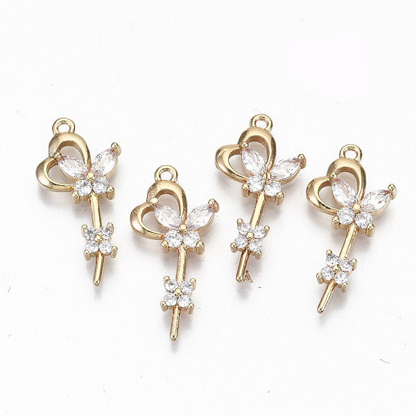 PandaHall Brass Micro Pave Cubic Zirconia Pendants, Light Gold, Long-Lasting Plated, Cadmium Free & Lead Free, Flower, Clear, 24x11x3mm...
PandaHall Brass Micro Pave Cubic Zirconia Pendants, Light Gold, Long-Lasting Plated, Cadmium Free & Lead Free, Flower, Clear, 24x11x3mm...