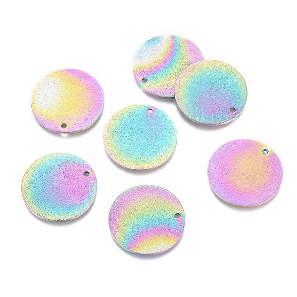 PandaHall Ion Plating(IP) 304 Stainless Steel Pendants, Textured, Flat Round, Rainbow Color, 20x1mm, Hole: 1.4mm 304 Stainless Steel Flat...
PandaHall Ion Plating(IP) 304 Stainless Steel Pendants, Textured, Flat Round, Rainbow Color, 20x1mm, Hole: 1.4mm 304 Stainless Steel Flat...