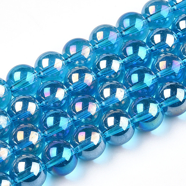 PandaHall Electroplate Transparent Glass Beads Strands, AB Color Plated, Round, Deep Sky Blue, 9.5~10mm, Hole: 1.5mm, about 40~42pcs/strand...
PandaHall Electroplate Transparent Glass Beads Strands, AB Color Plated, Round, Deep Sky Blue, 9.5~10mm, Hole: 1.5mm, about 40~42pcs/strand...