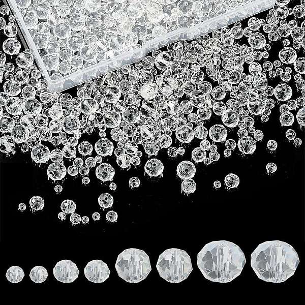 PandaHall 8 Strands 4 Size Transparent Glass Beads Strands, Faceted, Rondelle, Clear, 3~8x2~6mm, hole: 0.4~1mm, 65~155Pcs/strand, 15~16.9...
PandaHall 8 Strands 4 Size Transparent Glass Beads Strands, Faceted, Rondelle, Clear, 3~8x2~6mm, hole: 0.4~1mm, 65~155Pcs/strand, 15~16.9...