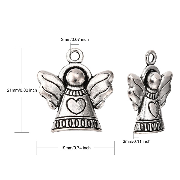 PandaHall Tibetan Style Alloy Pendants, Lead Free & Cadmium Free & Nickel Free, Angel, Antique Silver Color, 21x19x3mm, Hole: 2mm Alloy...
PandaHall Tibetan Style Alloy Pendants, Lead Free & Cadmium Free & Nickel Free, Angel, Antique Silver Color, 21x19x3mm, Hole: 2mm Alloy...