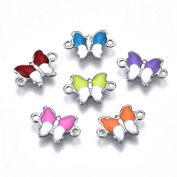PandaHall 304 Stainless Steel Enamel Links Connectors, Nickel Free, Butterfly, Stainless Steel Color, Mixed Color, 6.5x10x1mm, Hole: 1mm 304..., Multicolor
PandaHall 304 Stainless Steel Enamel Links Connectors, Nickel Free, Butterfly, Stainless Steel Color, Mixed Color, 6.5x10x1mm, Hole: 1mm 304..., Multicolor