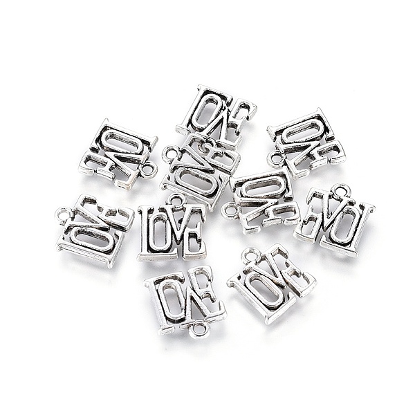 PandaHall Valentine Gifts Ideas for Her Tibetan Style Alloy Charms, Cadmium Free & Nickel Free & Lead Free, LOVE, Antique Silver, 15x13x2mm...
PandaHall Valentine Gifts Ideas for Her Tibetan Style Alloy Charms, Cadmium Free & Nickel Free & Lead Free, LOVE, Antique Silver, 15x13x2mm...