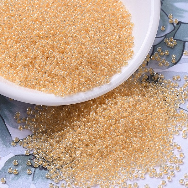 PandaHall MIYUKI Round Rocailles Beads, Japanese Seed Beads, 11/0, (RR202) Lemon Lined Crystal, 2x1.3mm, Hole: 0.8mm, about 1111pcs/10g..., Yellow
PandaHall MIYUKI Round Rocailles Beads, Japanese Seed Beads, 11/0, (RR202) Lemon Lined Crystal, 2x1.3mm, Hole: 0.8mm, about 1111pcs/10g..., Yellow