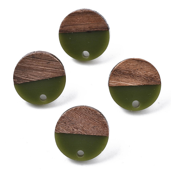 PandaHall Opaque Resin & Walnut Wood Stud Earring Findings, with 304 Stainless Steel Pin, Flat Round, Dark Olive Green, 15mm, Hole: 1.8mm...
PandaHall Opaque Resin & Walnut Wood Stud Earring Findings, with 304 Stainless Steel Pin, Flat Round, Dark Olive Green, 15mm, Hole: 1.8mm...