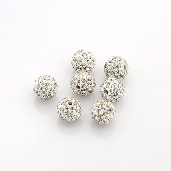 PandaHall Grade A Rhinestone Beads, Pave Disco Ball Beads, Resin and China Clay, Round, White, PP9(1.5.~1.6mm), 8mm, Hole: 1mm Polymer...
PandaHall Grade A Rhinestone Beads, Pave Disco Ball Beads, Resin and China Clay, Round, White, PP9(1.5.~1.6mm), 8mm, Hole: 1mm Polymer...