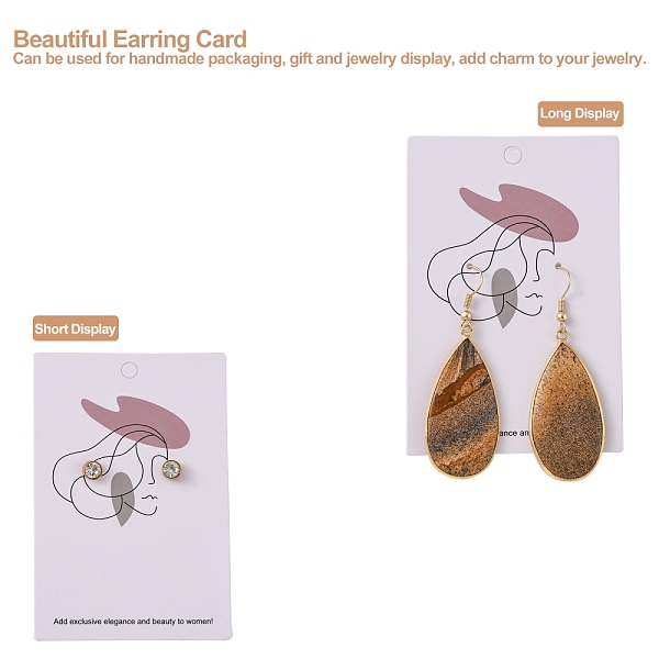 PandaHall Cardboard Jewelry Display Cards, for Hanging Earring Display, Rectangle, Women Pattern, Orchid, 9x6x0.05cm, Hole: 2~5mm Paper..., Purple
PandaHall Cardboard Jewelry Display Cards, for Hanging Earring Display, Rectangle, Women Pattern, Orchid, 9x6x0.05cm, Hole: 2~5mm Paper..., Purple