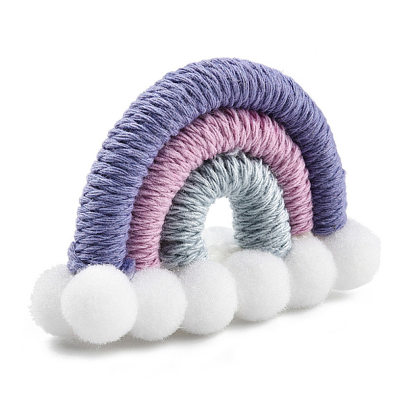 PandaHall Polycotton(Polyester Cotton) Woven Rainbow Wall Hanging, Macrame Woven Rainbow with Pompom, Medium Purple, 35~37x48~52x16~17.5mm...
PandaHall Polycotton(Polyester Cotton) Woven Rainbow Wall Hanging, Macrame Woven Rainbow with Pompom, Medium Purple, 35~37x48~52x16~17.5mm...