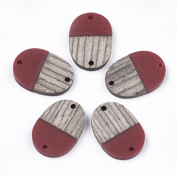 PandaHall Resin & Wenge Wood Links connectors, Oval, FireBrick, 25x18x3~4mm, Hole: 2mm Resin+Wood Oval Red
PandaHall Resin & Wenge Wood Links connectors, Oval, FireBrick, 25x18x3~4mm, Hole: 2mm Resin+Wood Oval Red