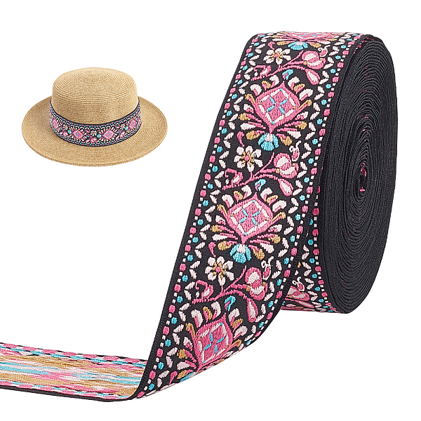 PandaHall Flat Embroidery Floral Polyester Ribbons, Jacquard Ribbon, Garment Accessories, Hot Pink, 1-7/8 inch(49mm) Polyester Flower
PandaHall Flat Embroidery Floral Polyester Ribbons, Jacquard Ribbon, Garment Accessories, Hot Pink, 1-7/8 inch(49mm) Polyester Flower