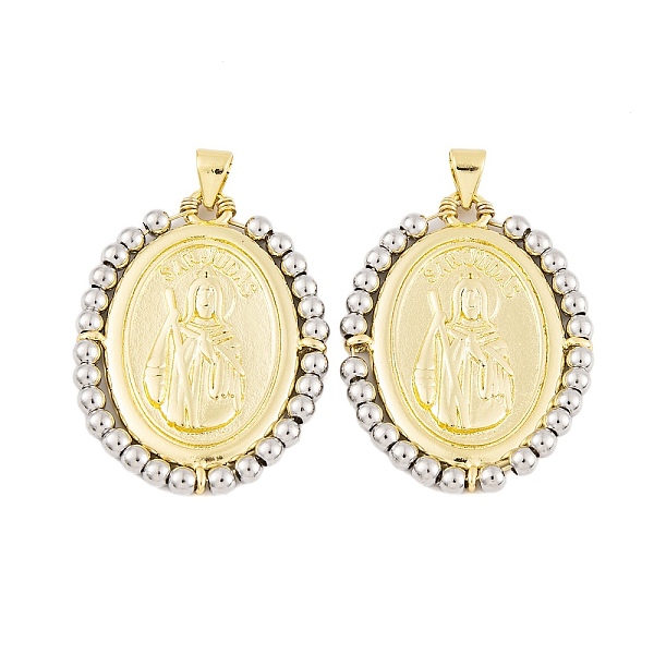 PandaHall Rack Plating Brass Pendants, Cadmium Free & Lead Free, Long-Lasting Plated, Oval, Real 18K Gold Plated, 33x24.5x2.5mm, Hole...
PandaHall Rack Plating Brass Pendants, Cadmium Free & Lead Free, Long-Lasting Plated, Oval, Real 18K Gold Plated, 33x24.5x2.5mm, Hole...