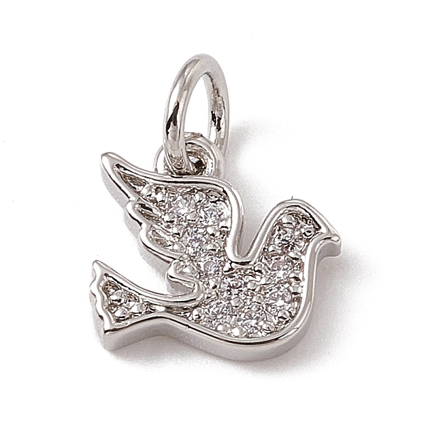 PandaHall Brass Micro Pave Cubic Zirconia Charms, with Jump Ring, Bird Charm, Platinum, 9x10x1.5mm, Hole: 3mm Brass+Cubic Zirconia Bird..., Clear
PandaHall Brass Micro Pave Cubic Zirconia Charms, with Jump Ring, Bird Charm, Platinum, 9x10x1.5mm, Hole: 3mm Brass+Cubic Zirconia Bird..., Clear