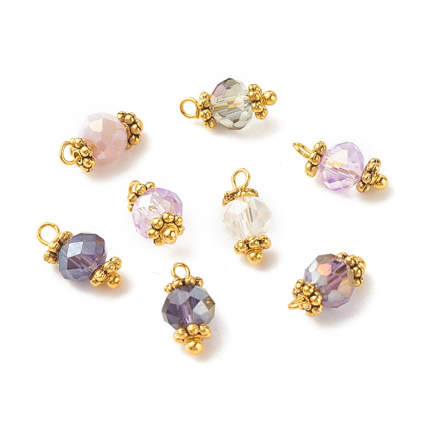 PandaHall Electroplate Glass Beads Pendant, with Brass Findings, Faceted Rondelle, Lilac, 12x5.5mm, Hole: 1.4mm Brass+Glass Rondelle Purple
PandaHall Electroplate Glass Beads Pendant, with Brass Findings, Faceted Rondelle, Lilac, 12x5.5mm, Hole: 1.4mm Brass+Glass Rondelle Purple