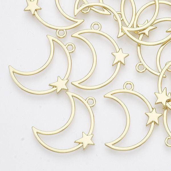 PandaHall Alloy Pendants, Moon and Star, Light Gold, 25x19x2mm, Hole: 1.8mm Alloy Moon
PandaHall Alloy Pendants, Moon and Star, Light Gold, 25x19x2mm, Hole: 1.8mm Alloy Moon