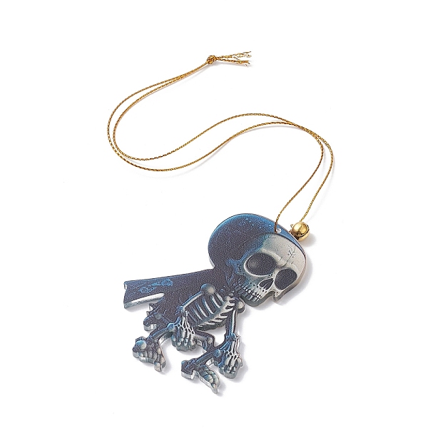 PandaHall Acrylic Halloween Style Big Pendants with Brass Bell and Nylon Cord, Skeleton, Marine Blue, 328x0.9mm Brass+Acrylic Skeleton
PandaHall Acrylic Halloween Style Big Pendants with Brass Bell and Nylon Cord, Skeleton, Marine Blue, 328x0.9mm Brass+Acrylic Skeleton