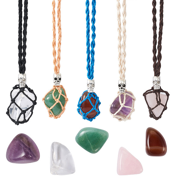 PandaHall Fashewelry DIY Pendant Necklaces Making Kits, Including Nuggets Natural Gemstone Beads and Adjustable Braided Waxed Cord Macrame..., Multicolor
PandaHall Fashewelry DIY Pendant Necklaces Making Kits, Including Nuggets Natural Gemstone Beads and Adjustable Braided Waxed Cord Macrame..., Multicolor