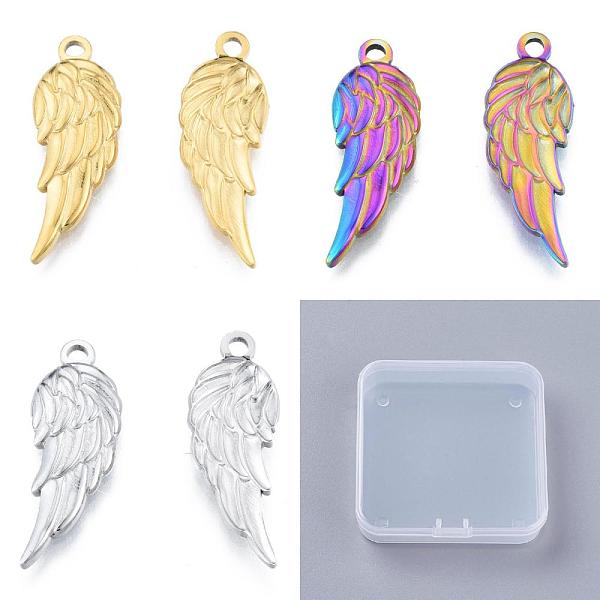 PandaHall 15Pcs 3 Colors 304 Stainless Steel Pendants, Wing Charm, Mixed Color, 30.5x11x2.5mm, Hole: 2mm, 5pcs/color 304 Stainless Steel...
PandaHall 15Pcs 3 Colors 304 Stainless Steel Pendants, Wing Charm, Mixed Color, 30.5x11x2.5mm, Hole: 2mm, 5pcs/color 304 Stainless Steel...