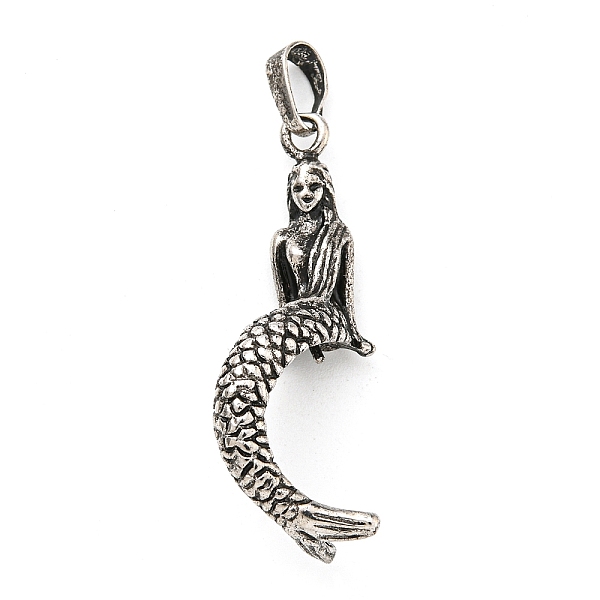 PandaHall Rack Plating Brass Pendant Bails, Mermaid, Antique Silver, 42.5x9x16mm, Hole: 7.5x4mm Brass Mermaid
PandaHall Rack Plating Brass Pendant Bails, Mermaid, Antique Silver, 42.5x9x16mm, Hole: 7.5x4mm Brass Mermaid