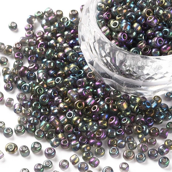 PandaHall Round Glass Seed Beads, Transparent Colours Rainbow, Round, Dark Gray, 3mm Glass Gray
PandaHall Round Glass Seed Beads, Transparent Colours Rainbow, Round, Dark Gray, 3mm Glass Gray