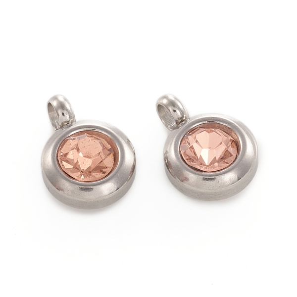 PandaHall Trendy Original Color 304 Stainless Steel Grade A Rhinestone Flat Round Charm Pendants, Faceted, Stainless Steel Color, Light..., Pink
PandaHall Trendy Original Color 304 Stainless Steel Grade A Rhinestone Flat Round Charm Pendants, Faceted, Stainless Steel Color, Light..., Pink