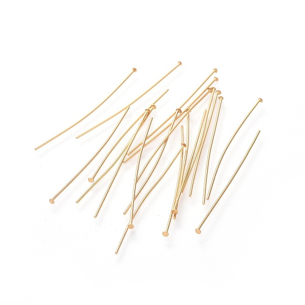PandaHall 304 Stainless Steel Flat Head Pins, Real 18K Gold Plated, 45x0.7mm, Head: 2mm 304 Stainless Steel
PandaHall 304 Stainless Steel Flat Head Pins, Real 18K Gold Plated, 45x0.7mm, Head: 2mm 304 Stainless Steel