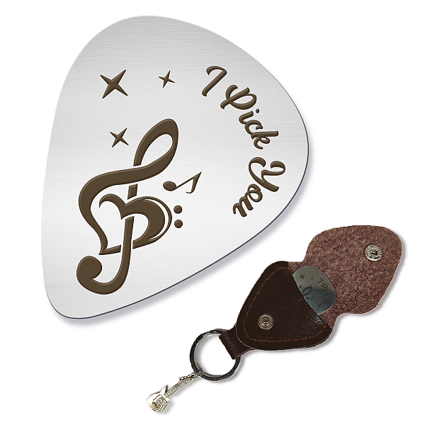 PandaHall arricraft Guitar Picks, Stainless Steel Guitar Picks with PU Leather "I Pick Words" Guitar Accessories for Musician Guitar Player...
PandaHall arricraft Guitar Picks, Stainless Steel Guitar Picks with PU Leather "I Pick Words" Guitar Accessories for Musician Guitar Player...
