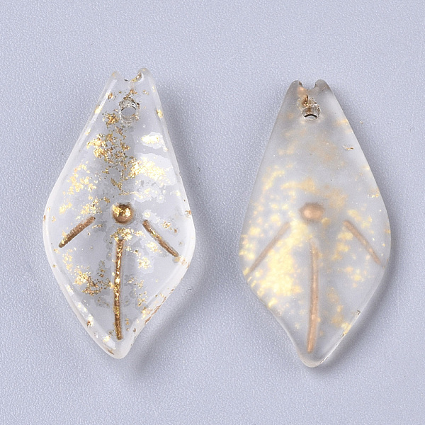 PandaHall Transparent Spray Painted Glass Pendants, with Golden Foil, Leaf, Clear, 23x11.5x3.5mm, Hole: 1mm Glass Leaf Clear
PandaHall Transparent Spray Painted Glass Pendants, with Golden Foil, Leaf, Clear, 23x11.5x3.5mm, Hole: 1mm Glass Leaf Clear