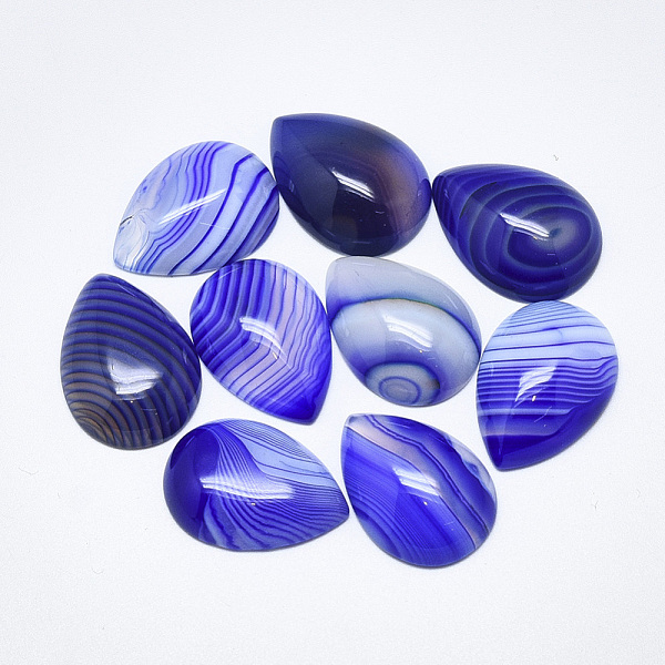 PandaHall Natural Banded Agate/Striped Agate Cabochons, Dyed, Teardrop, Blue, 25x18x6~7mm Banded Agate Teardrop Blue
PandaHall Natural Banded Agate/Striped Agate Cabochons, Dyed, Teardrop, Blue, 25x18x6~7mm Banded Agate Teardrop Blue