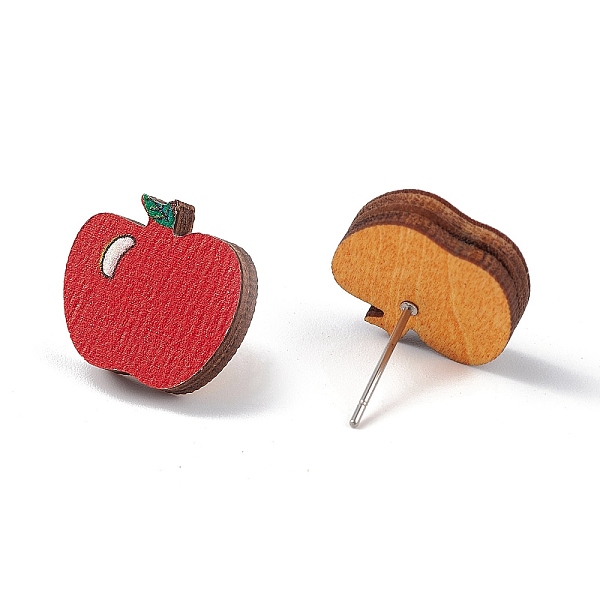 PandaHall Natual Wood Easter Stud Earrings, 316 Stainless Steel Jewelry for Women, Apple Pattern, 14.6x14.6mm, Pin: 0.6mm Wood Apple
PandaHall Natual Wood Easter Stud Earrings, 316 Stainless Steel Jewelry for Women, Apple Pattern, 14.6x14.6mm, Pin: 0.6mm Wood Apple