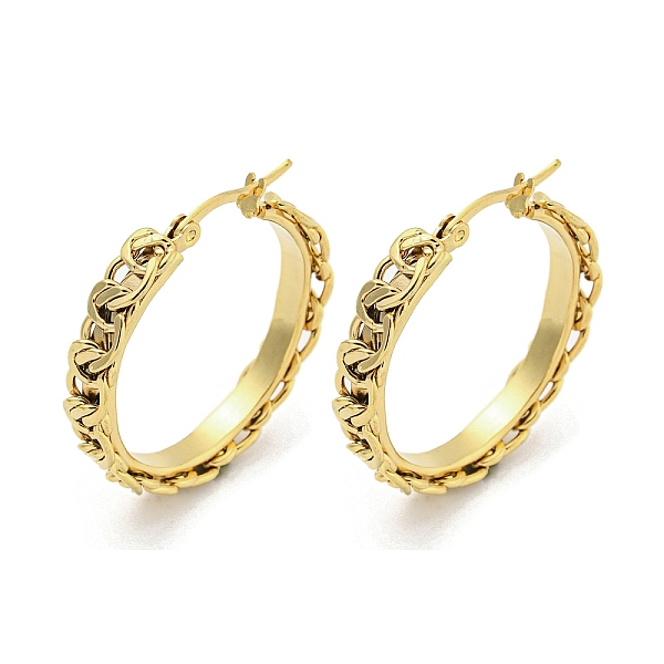 PandaHall 304 Stainless Steel Earrings for Women, Round, Golden, 33x5.5mm 304 Stainless Steel Round
PandaHall 304 Stainless Steel Earrings for Women, Round, Golden, 33x5.5mm 304 Stainless Steel Round