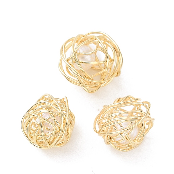 PandaHall Plastic Beads, with Brass Wires Wrapped, Cadmium Free & Lead Free, Round, Light Gold, 8~10mm Brass+Plastic Round
PandaHall Plastic Beads, with Brass Wires Wrapped, Cadmium Free & Lead Free, Round, Light Gold, 8~10mm Brass+Plastic Round