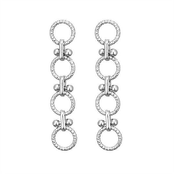 PandaHall 304 Stainless Steel Ring Dangle Stud Earrings, Stainless Steel Color, 60x12.5mm 304 Stainless Steel Ring
PandaHall 304 Stainless Steel Ring Dangle Stud Earrings, Stainless Steel Color, 60x12.5mm 304 Stainless Steel Ring
