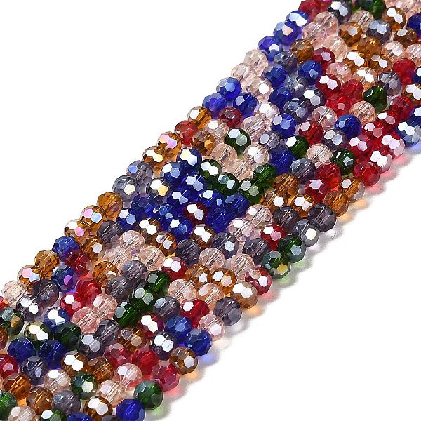 PandaHall Transparent Glass Beads, 32 Facets, AB Color Plated, Round, Mixed Color, 4.5x4mm, Hole: 1mm, about 87~93pcs/strand, 32~33cm Glass..., Multicolor
PandaHall Transparent Glass Beads, 32 Facets, AB Color Plated, Round, Mixed Color, 4.5x4mm, Hole: 1mm, about 87~93pcs/strand, 32~33cm Glass..., Multicolor