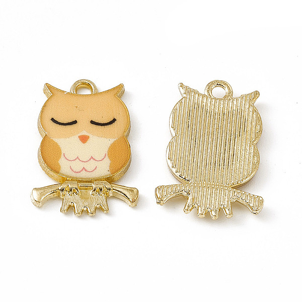 PandaHall Painted Alloy Pendants, Owl Charm, Cadmium Free & Nickel Free & Lead Free, Golden, Sandy Brown, 21.5x15x2.3mm, Hole: 2mm Alloy Owl
PandaHall Painted Alloy Pendants, Owl Charm, Cadmium Free & Nickel Free & Lead Free, Golden, Sandy Brown, 21.5x15x2.3mm, Hole: 2mm Alloy Owl